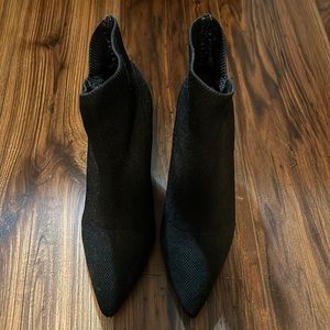 Black short boot heels